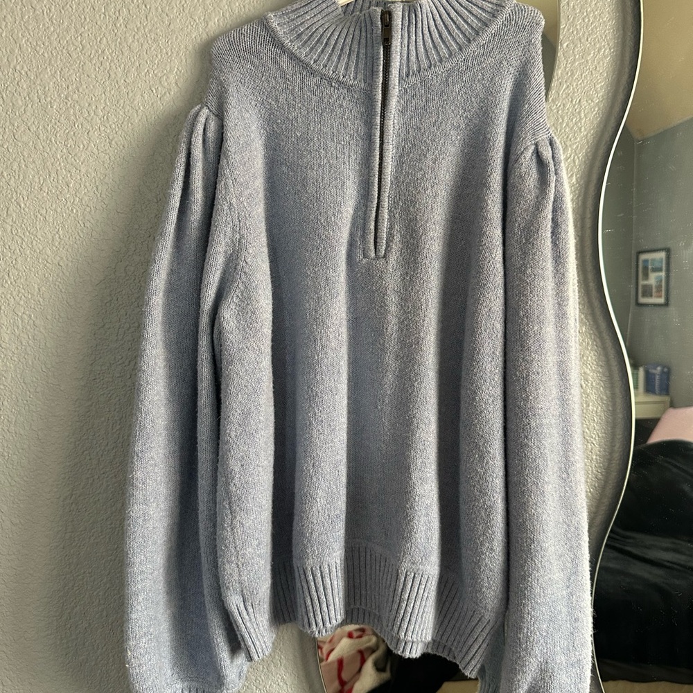 Universal Thread Men's Light Gray Zip-Up Sweater